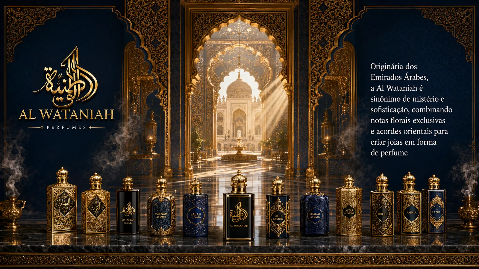 Al Wataniah — perfumaria árabe de luxo